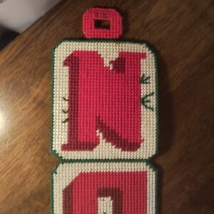 Handmade NOEL sewn decor